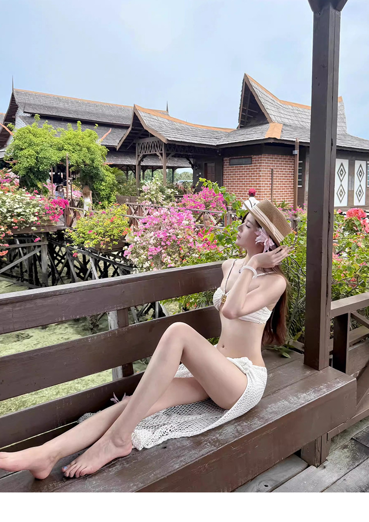 Damen Bikini Set Mit Netzrock Und Oberteil Für Den Strandurlaub_voghion.com