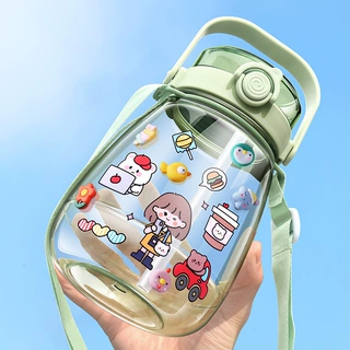 【质价甄选】大容量吸管水杯卡通大肚杯1300ml*1个