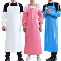 TPU waterproof, oilproof, wear-resistant apron for adults, neck-hanging slaughter apron, labor protection, canteen, aquatic products, cold storage apron