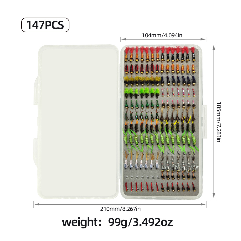 Señuelo de pesca con mosca simulada, juego completo de anzuelos flotantes, cebo de pesca biónico, anzuelo de cebo suave para lanzar.