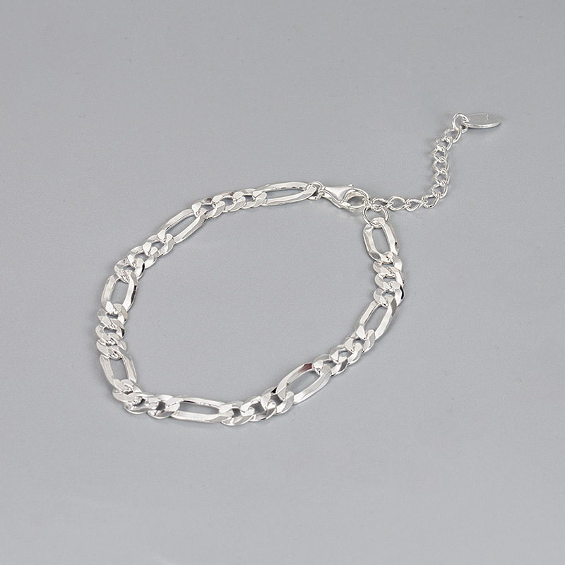 9g Weight Electroplating Gold Plating Process Silver Bracelets Hip-Hop