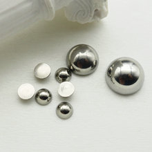 diy不锈钢配件材料 实心半圆钢珠/空心半球散珠/手袋皮包平底