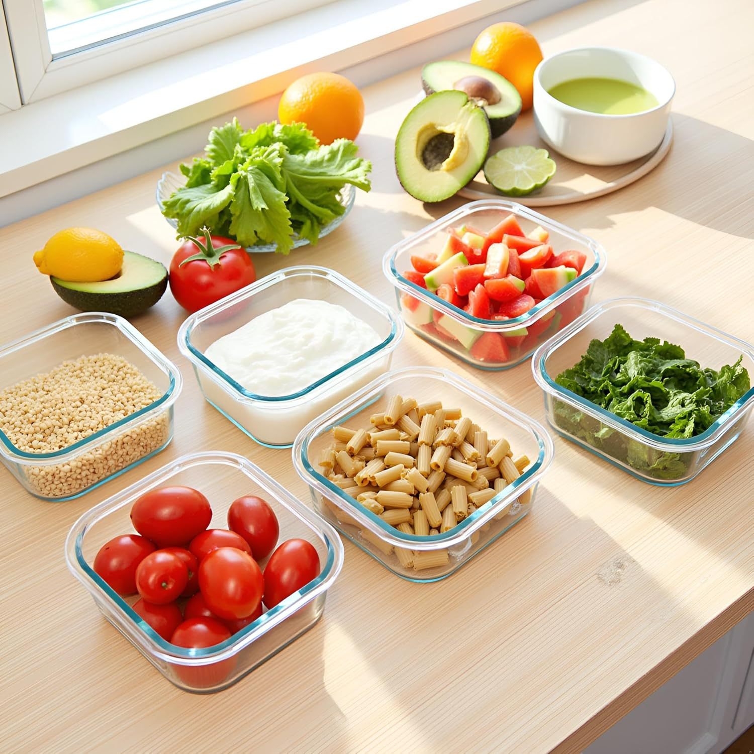 Caja de almuerzo doméstica de venta en caliente transfronteriza Caja de almuerzo de vidrio Caja de almuerzo de calentamiento de microondas Caja de almuerzo de aislamiento