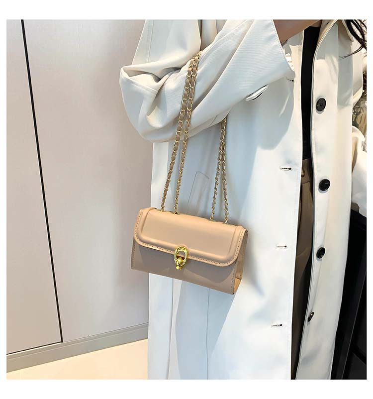 Cataramă cu lanț, ocazional, crossbody cu umăr, personalitate, culoare solidă, simplu 2024, frumos, pătrat mic, pentru femei_voghion.com