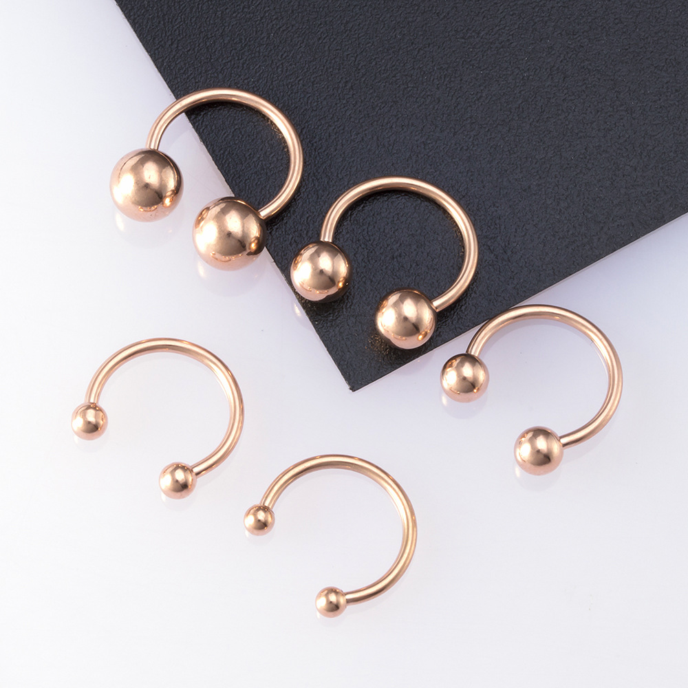 Simple Style C Shape Stainless Steel Nose Ring 1 Set