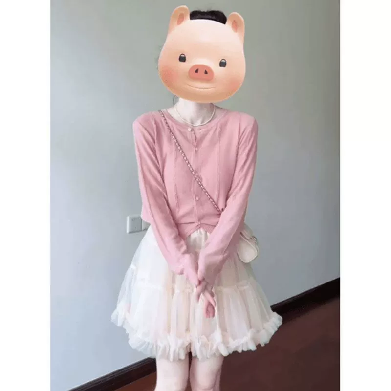 Прозрачная уникальная и красивая юбка Тиндалла в стиле дофамина, новая летняя утягивающая юбка 2025 года