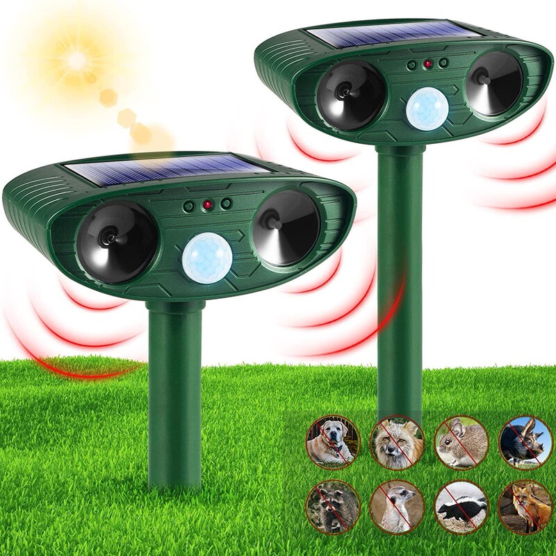 クロスボーダー起爆ソーラー動物追い払い器LEDフラッシュ超音波ネズミ駆除器赤外線誘導鳥駆除器|undefined