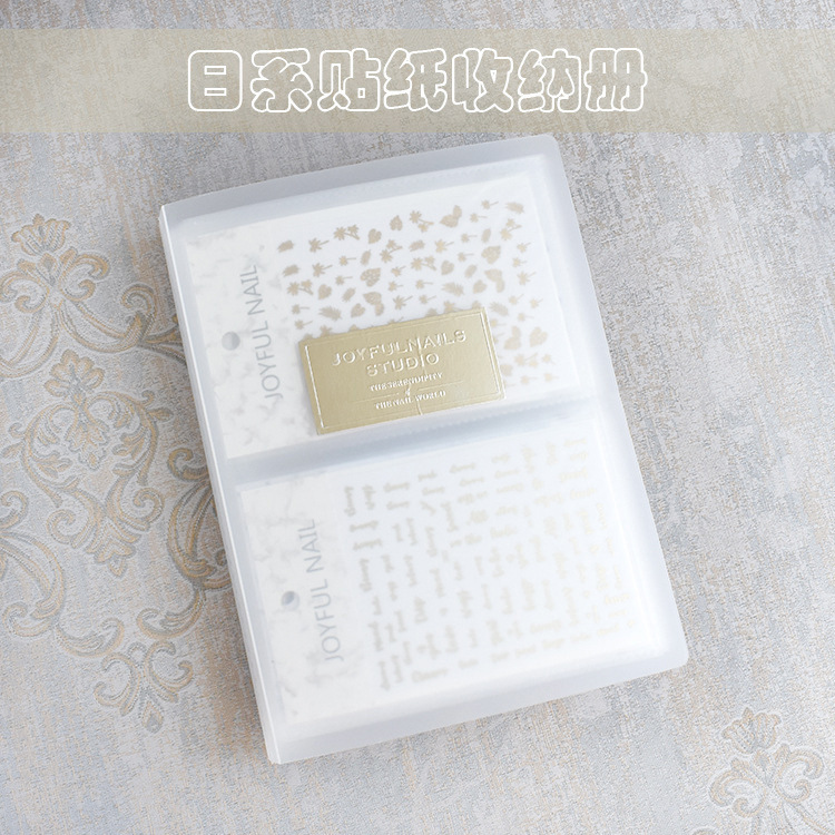 Nail Stickers Special Storage Book Japanese Simple Stickers Decals Storage Book 80 Capacity Nail Stickers Photo Album Book