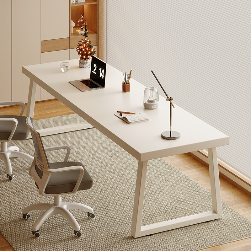 Escritorio para computadora doble Escritorio de escritorio Dormitorio doméstico para estudiantes Escritorio de escritura de oficina blanco simple y moderno