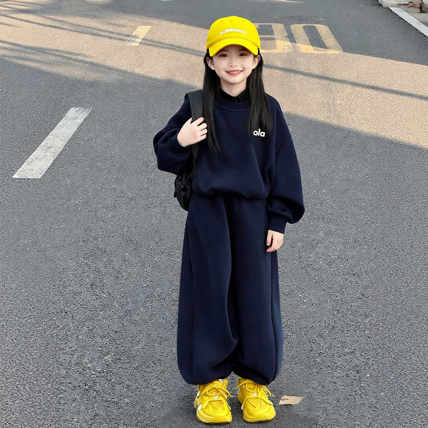 女童秋装运动卫衣卫裤套装儿童衣服2025新款女孩秋季休闲两件套潮