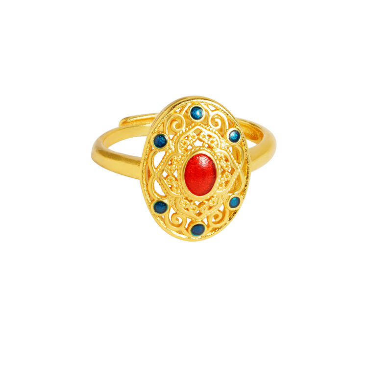 Anillo de goteo de aceite de corte de Vietnam Sha Jin no se desvanece, nuevo fabricante de joyería de boda china suministro directo