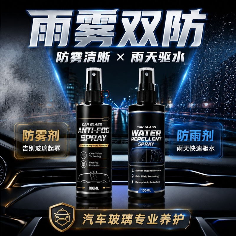 Cross-border dual-use anti-fog agent for cars, windshield defogger, car window rain repellent, water-repellent mirror and glasses cleaner Cross-border dual-use anti-fog agent for cars, windshield defogger, car window rain repellent, water-repellent mirror and glasses cleaner