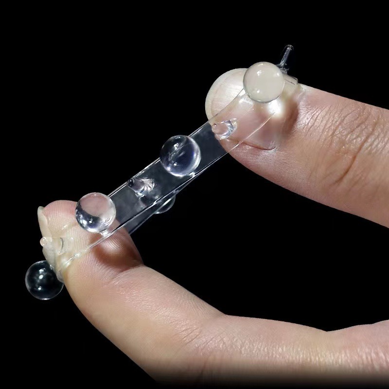 Locking Delay Ring with Bead Chain, TPE Cock Ring for Men — detail image 7