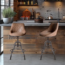 吧台椅现代简约高脚椅子酒吧高凳手机店凳子旋转吧凳升降旋转吧椅