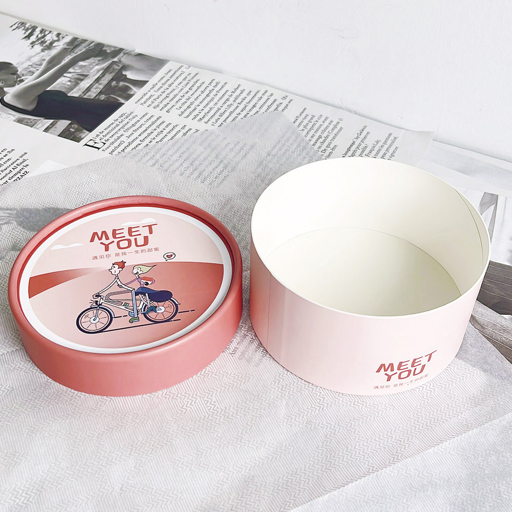 圆筒盒圆柱形单层白卡纸烘焙食品包装纸筒西点蛋糕纸质外包装