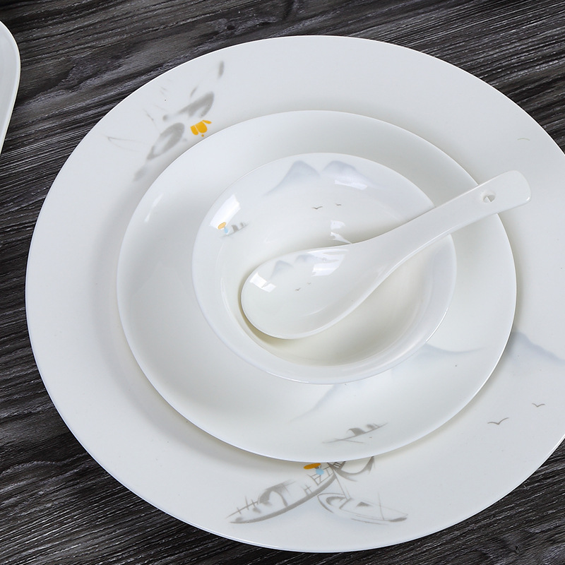 Tableware for hotel, ceramic set, Chinese style, 4 piece set