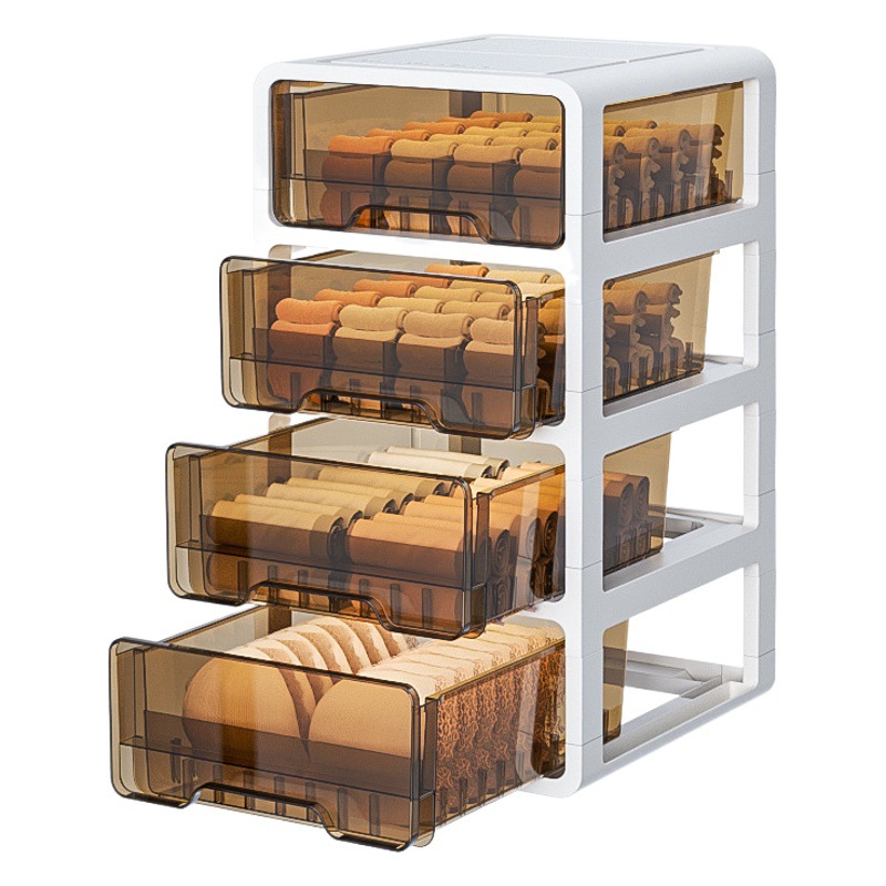 Thickened drawer storage box household transparent underwear box clothes storage cabinet clothing storage box drawer storage box