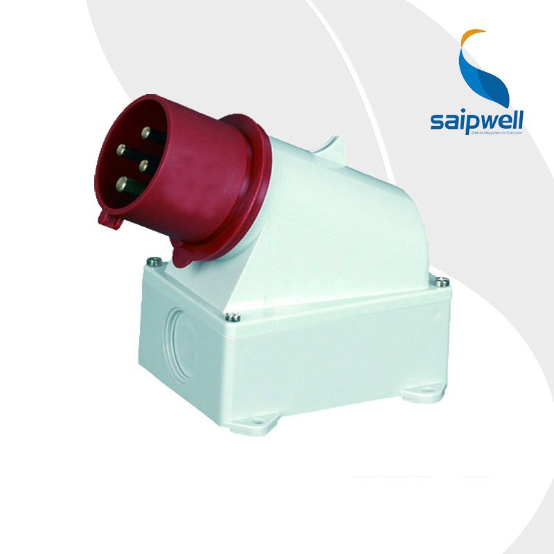 赛邦现货 固定明装插头 IP44电缆连接器SP-332工地电源插头