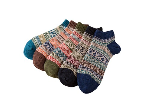 Unprofitable socks men's boat socks cotton breathable ethnic style men's trendy wholesale retro thick thread Zhuji socks