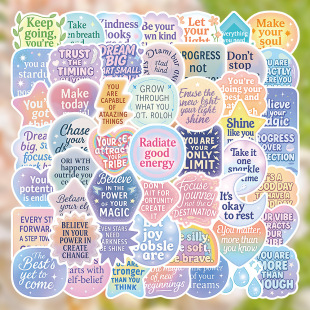 54 Irregular Bubble Inspirational Languages, Cross-Border Hot Products, Used in Scenes Such as Books, Desks, Mobile Phone Cases, Etc