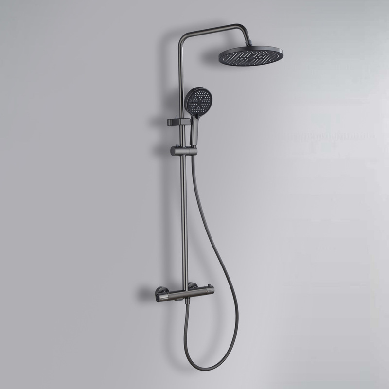 Manufacturer Wholesale Constant Temperature Shower Head Set Solar All-Copper Temperature Control Mixing Valve Household Bathroom Faucet