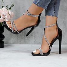 P 86440 Diamond Strap Cross Back Stiletto Sandals ˮ��ϵ����