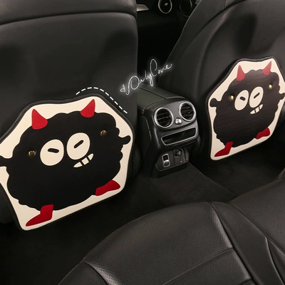 Small bacteria ladies cute cartoon chair back anti-kick cushion car seat chair back anti-fouling cushion back suspension type