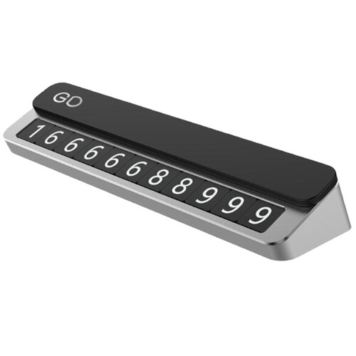 Hidden temporary parking plate car push-pull parking card emergency parking number plate three-dimensional GD alloy moving license plate