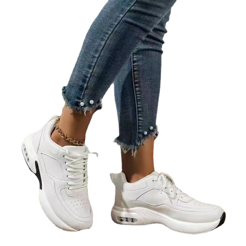 Baskets de running femme oversized à lacets avec coussin d air_voghion.com