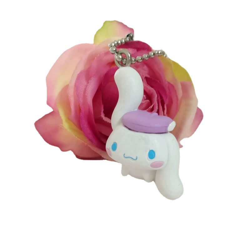Подвеска-амулет Cinnamoroll DIY с бантом и шариковой цепью, милые мини-аксессуары