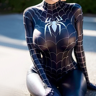TikTok Net Red cos Spider Parallel Horizontal Universe Woman Gwen Movie Same cosplay Tights
