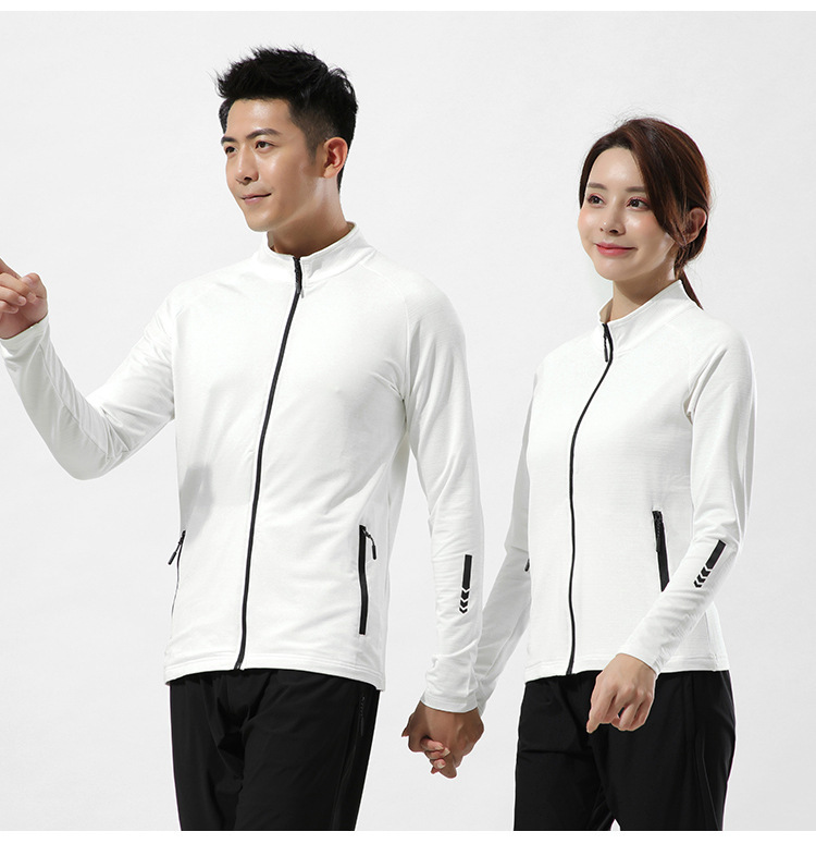 Giacca unisex con colletto rialzato ad asciugatura rapida – Abbigliamento sportivo leggero e traspirante per sport all'aria aperta – Top traspirante ad alte prestazioni per coppie e squadre_voghion.com