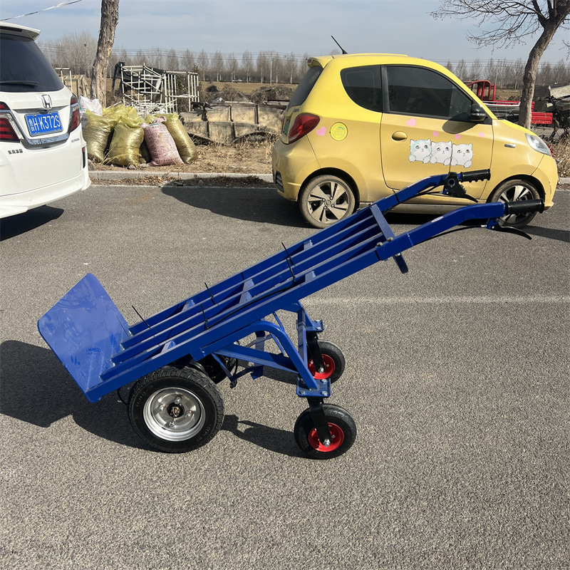 轻便手推电动鸡公车搬运车仓储车间运输小推车全自动搬运平板车