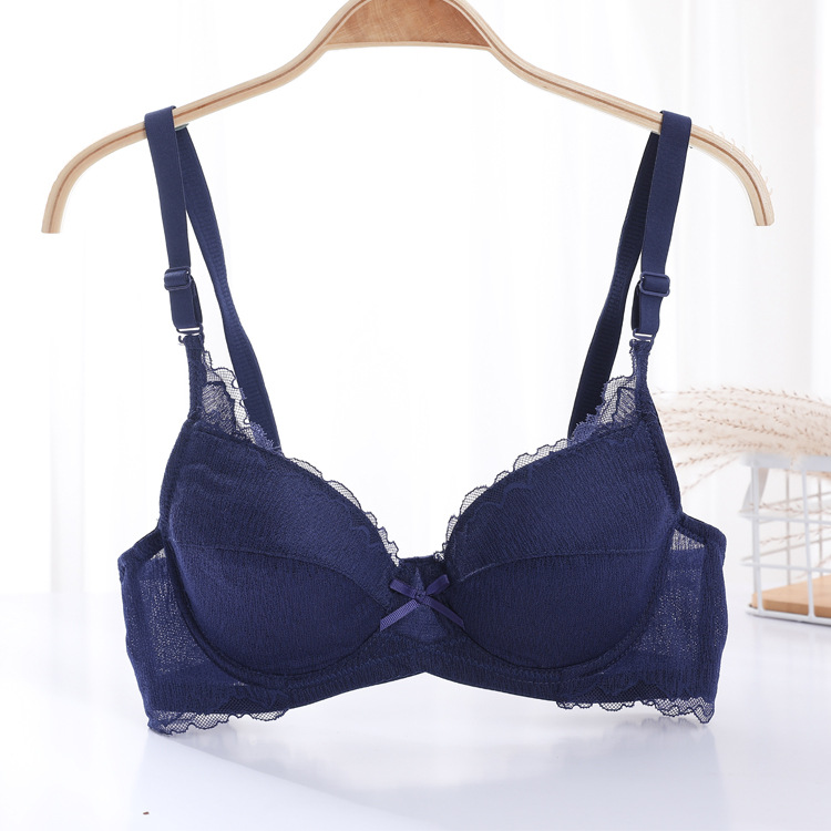 Fábrica de Shantou punto ajustable tipo de bra de mujer ligero y delgado con anillo de acero de soporte para juntar ropa interior de bra anti-caída