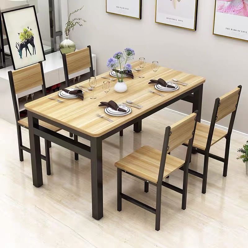 食堂餐厅桌椅大排档桌早点铺小吃店饭桌简约商用快餐店组合餐桌椅