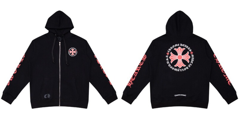 24ss年新款高品质Chrome Hearts 马蹄十字架连帽拉链卫衣工厂批发|undefined
