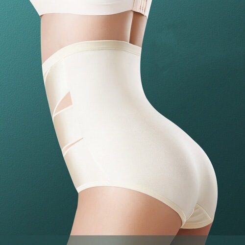 Traceless high-waist corset and abdomen abdomen pants for women's thin tight breathable body-building underwear cross-bandage body-building pants