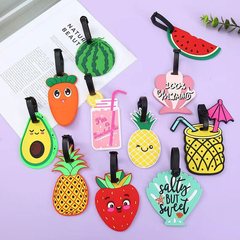 卡通创意水果 PVC软胶行李牌可爱吊牌挂件旅行登机牌儿童书包挂牌