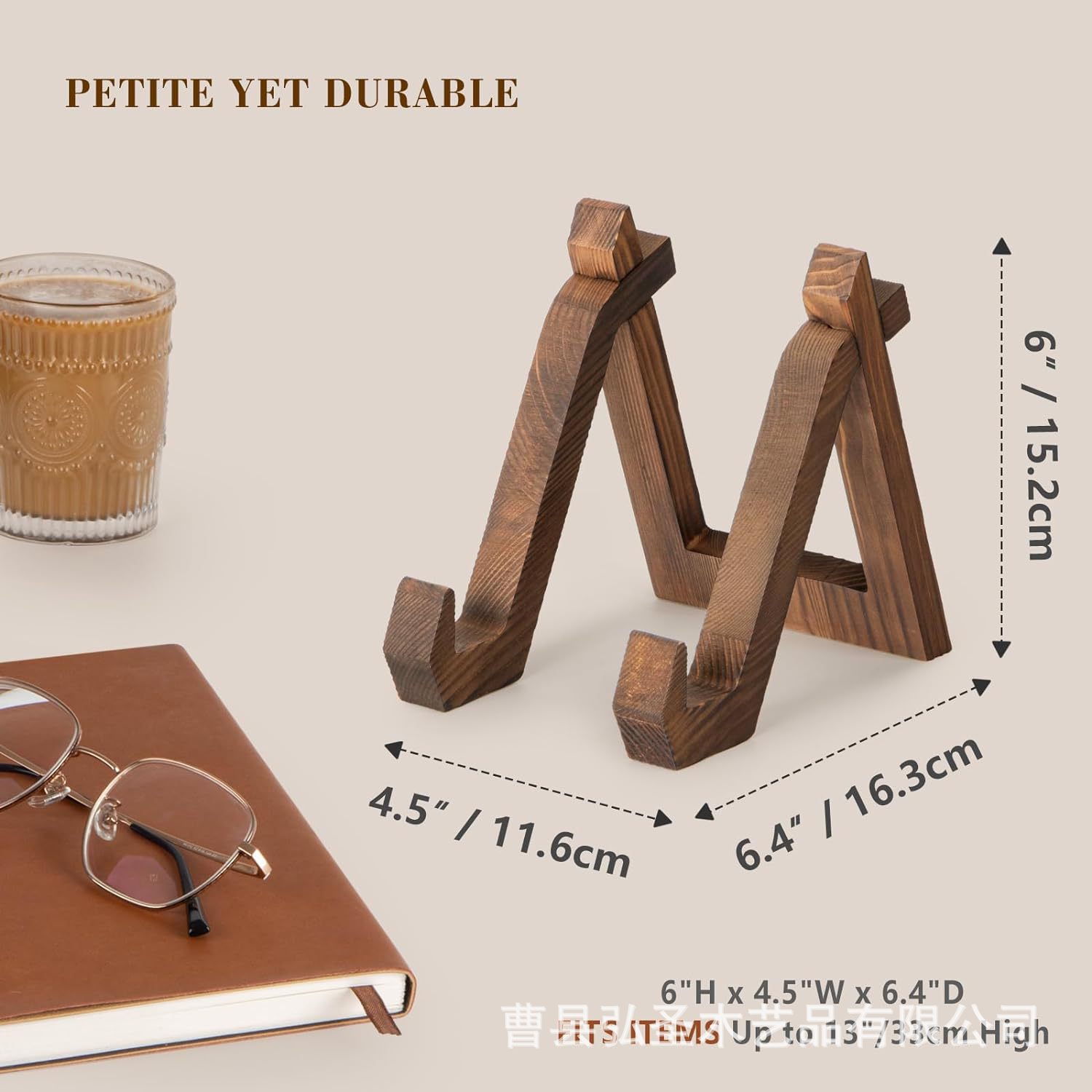 Marco de fotos de madera Soporte de base de mesa de decoración antigua Soporte de base Mostrador de cocina Marco de cocina de madera maciza