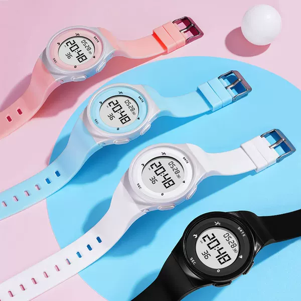 T5B New Watch for Male and Female Students Waterproof Swimming Luminous Vibration Alarm Clock Junior High School Sports Digital Watch for Women