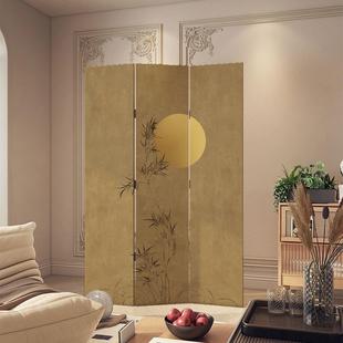 Classical Zen Chinese Screen Partition Living Room Foldable Mobile Restaurant Hotel Blocking Decoration Live Broadcast Background Wall