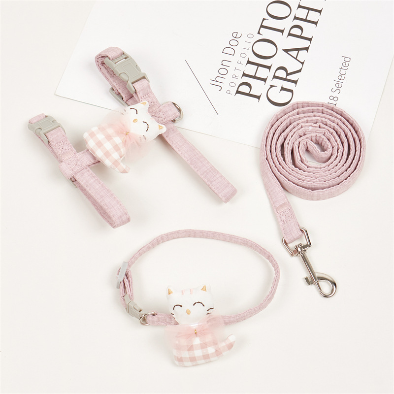 Transfronterizo nuevo gato cuerda de tracción en forma de I traje de correa de pecho ajustable anti-rotura gato cuerda de tracción al por mayor