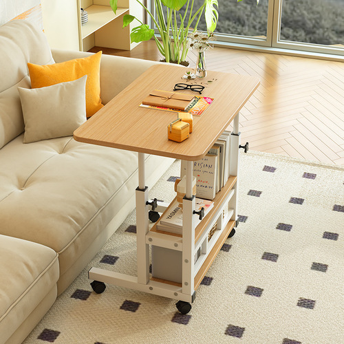 Bedside table, movable height-adjustable computer desk, student desk, bedroom, dormitory, home study, minimalist desk, height-adjustable desk