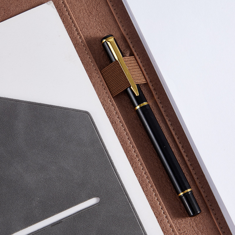 Venta al por mayor A4 carpeta Oficina de almacenamiento de facturas cuero de Negocios Oficial documento Gerente de Ventas carpeta contrato firma libro en stock