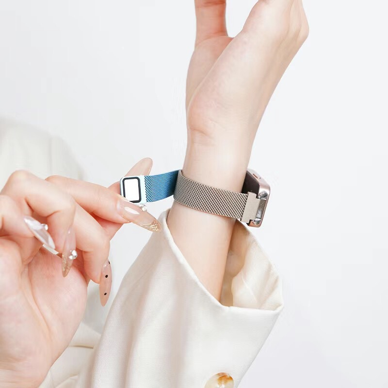 Honor Band 10用ストラップ、ミラネーゼ磁気式リストバンド9NFC、ステンレス製メタルブレスレット、磁気式クイックリリース|undefined