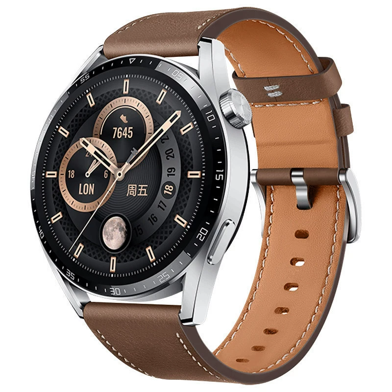 Подходит для полного цикла Huawei 46 мм кожаный ремешок GT4/5 часы gt3 спортивные мужчины