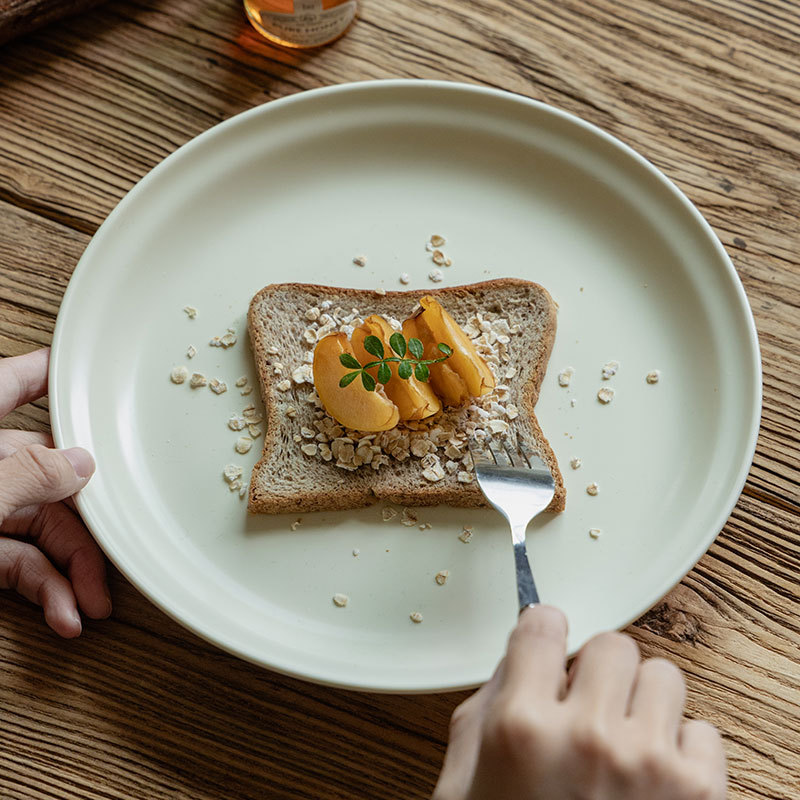 Plato simple de color sólido platos de cerámica platos de platos