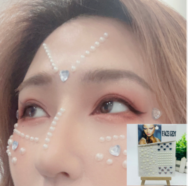 Cross-border diamond stickers children's toys stickers stickers color stickers face color eyebrow heart stickers tattoo stickers