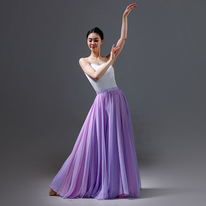 Classical dance big skirt performance clothing dresses double -layer…