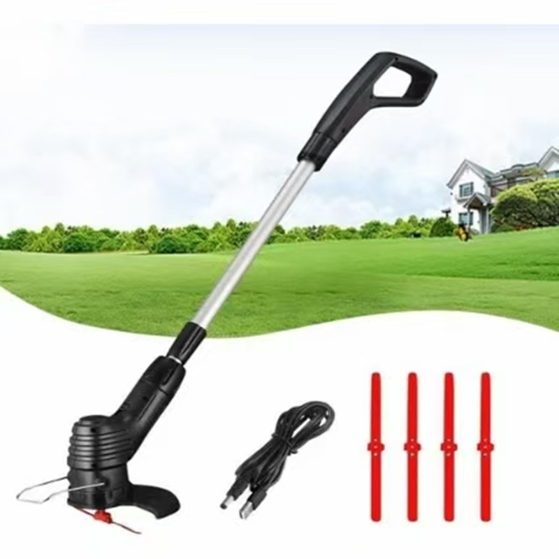 跨境新款割草机家用园林便携充电式修剪草坪无线小型除草机